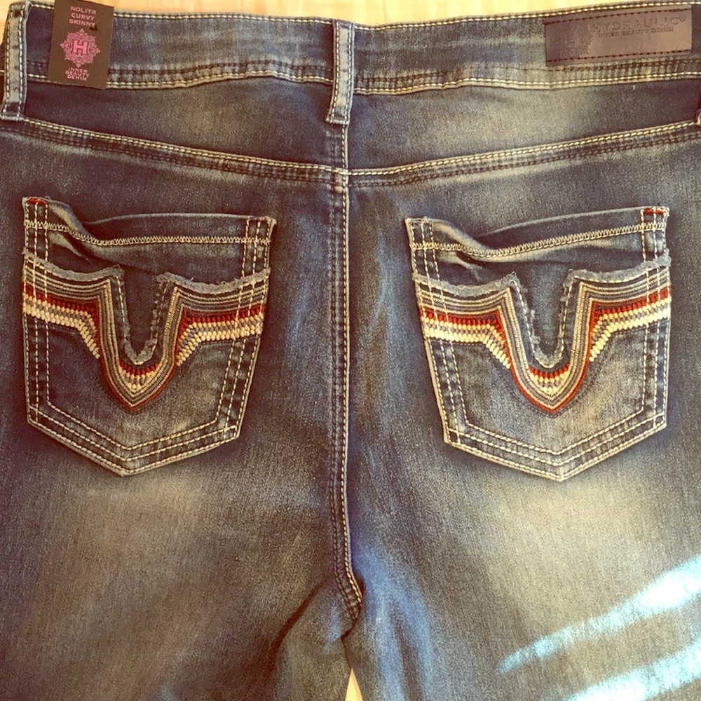 Boho Hydraulic Skinny Jeans